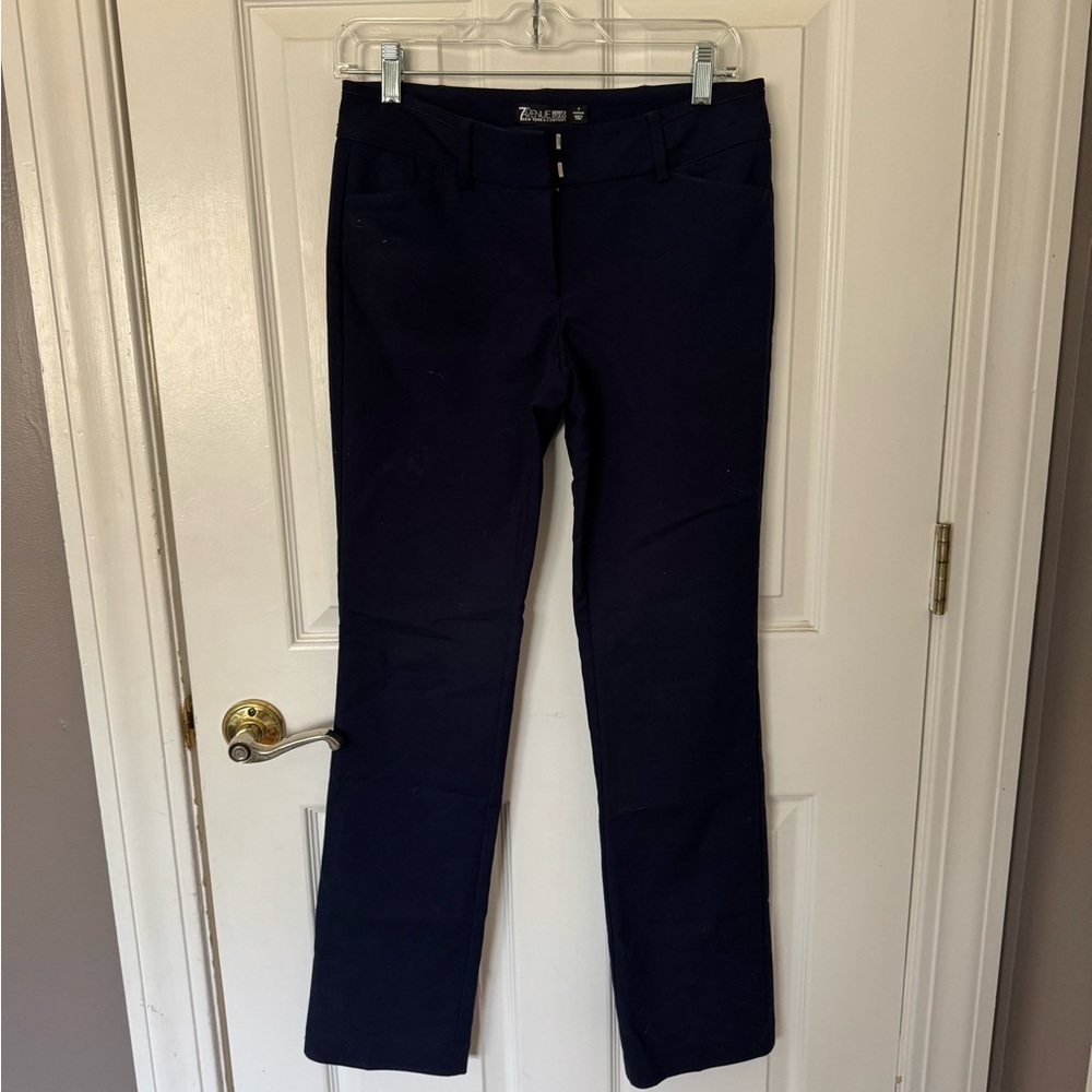 Avenue Women's Dark Blue Straight Leg Pants